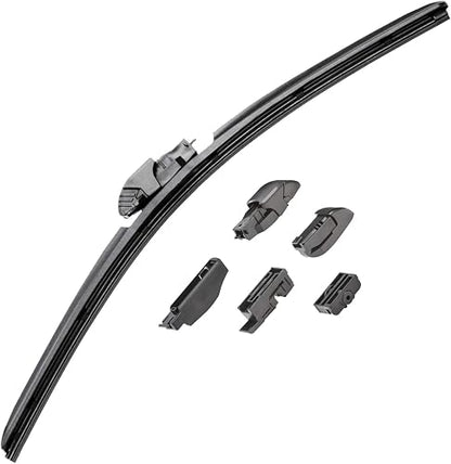 HELLA 9XW24S Pluma limpiaparabrisas CLEANTECH Conductor para Aveo/Tiida/Jetta A3, A6 y A7. Incluye conectores e instructivo.