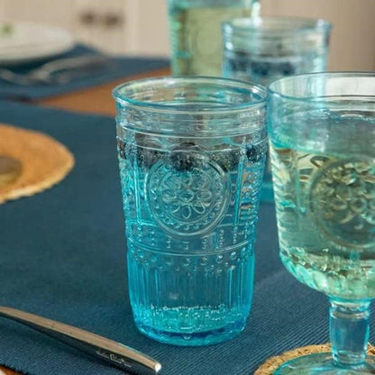 Bormioli Rocco - Vaso romántico (10¼ oz, 4 unidades), color azul claro