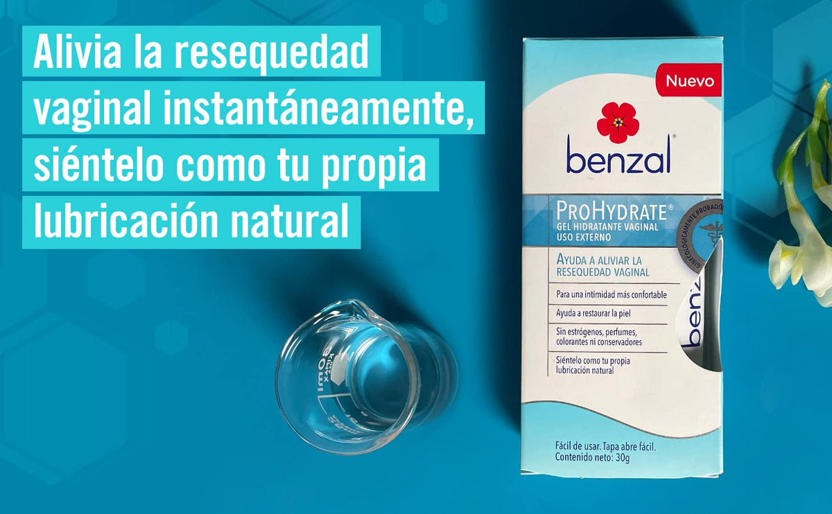 Benzal Prohydrate Kit, Shampoo Íntimo + Gel Lubricante Uso Externo, Alivia e Hidrata la Resequedad Vaginal, 332 g