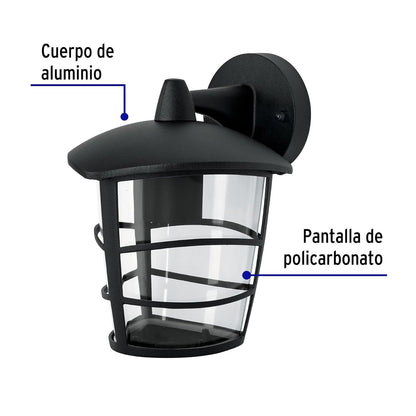 Volteck Lait ARB-107S, Arbotante tipo farol moderno suspendido lámpara no incluida