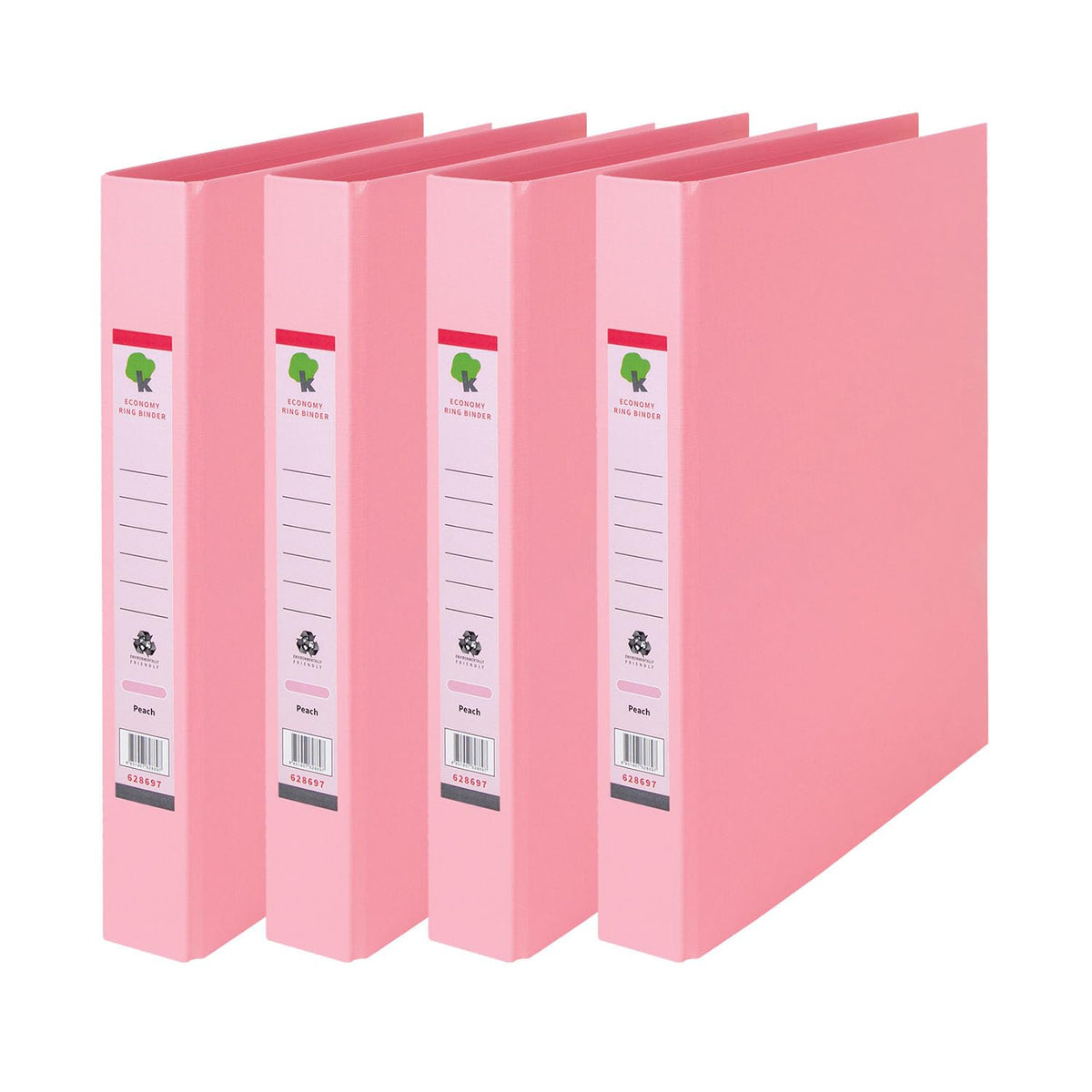 Kit de 4 Carpetas para Archivo plastificada Tamaño Carta 1pg - Rosa Pastel - Rosa Pastel - Carta