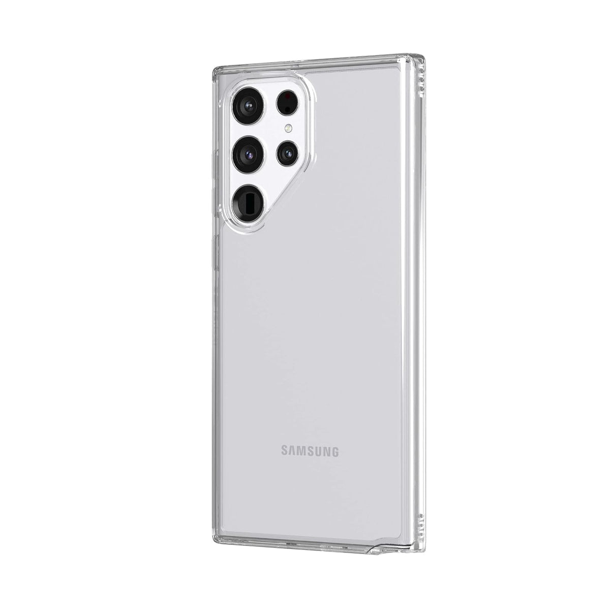 tech21 EVO Clear - Funda Transparente para Samsung Galaxy S22 Ultra - Funda Protectora y Transparente con protección contra caídas múltiples de 12 pies