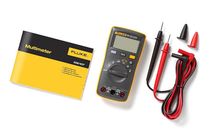 Fluke 107 ESP Multímetro Digital Bolsillo Cat III 600 V Medición AC/DC Hasta 600 V / 10 A Continuidad Resistencia Capacitancia Frecuencia Pantalla Retroiluminada (Valor Medio)