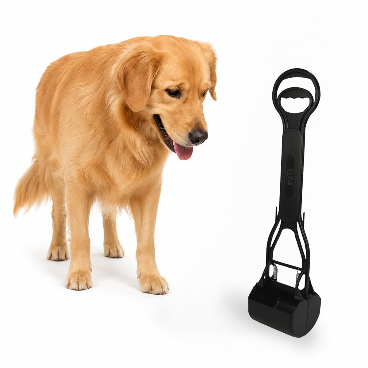 Fancy Pets Recogedor de Heces para Perros Talla GDE, Ligero, Práctico y Ergonómico, Compatible con Bolsas Desechables, Fácil de Usar y Transportar