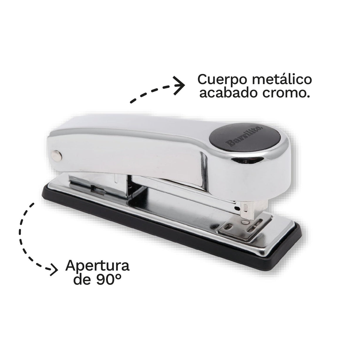 Barrilito 8188EMT Engrapadora Metálica Media Tira, Grapa Estándar
