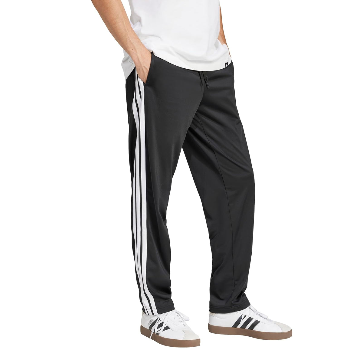 adidas 3-Stripes Tricot Regular Fit Open Hem Sportswear Track Pants Pantalones Deportivos Hombre
