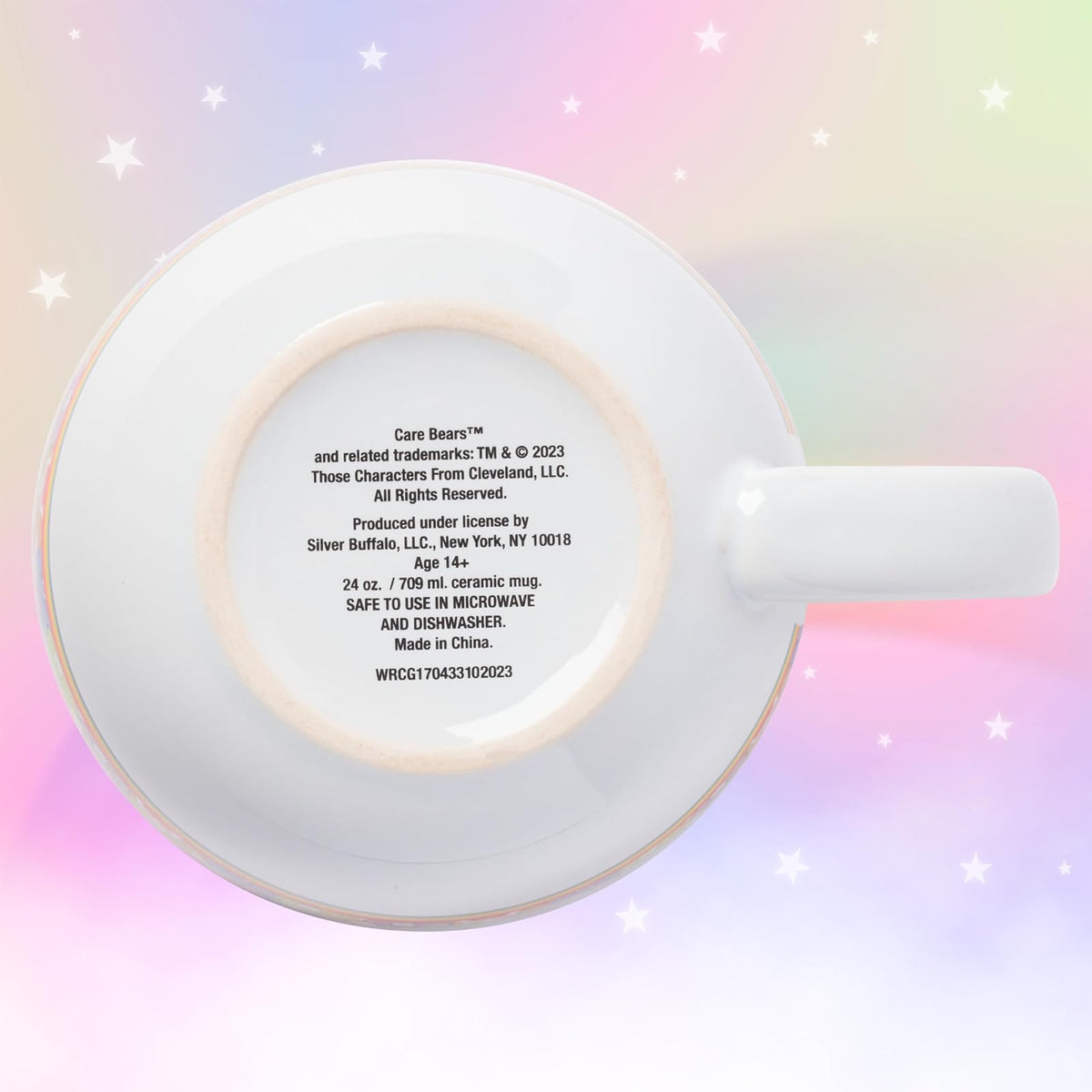 Silver Buffalo Care Bears - Taza de sopa de cerámica, 24 onzas