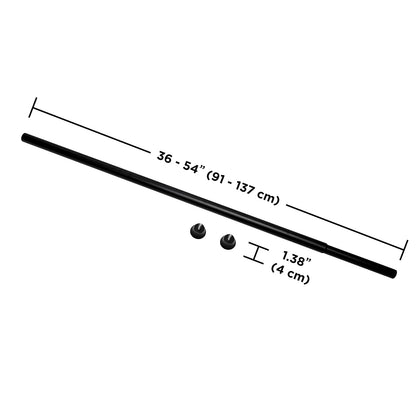 Umbra Chroma 7/8-Inch Drapery Tension Rod for Window, 36 to 54-Inch, Black