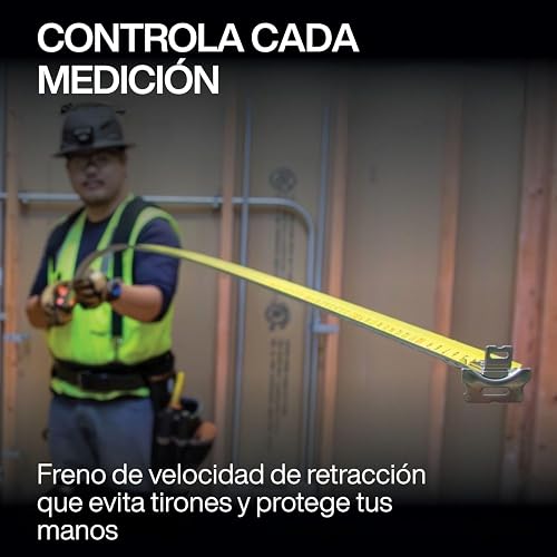 KLEIN TOOLS 9375 | Flexómetro Magnético | 7.5 M | Medición Precisa | Flexometro con imán potente para mayor control; su cinta metrica de doble lectura facilita mediciones precisas y rápidas.