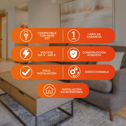 Tecnolite Lámpara de Pared Arbotante Cristal, Potencia Máx. 60 W, 1 Base E27, Sobreponer, No incluye foco