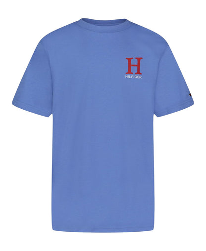 Tommy Hilfiger - Playera de Manga Corta para niño - 18-20 - Matt Spring Blue