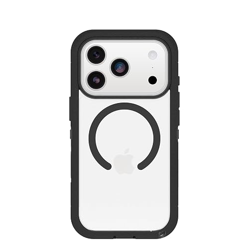 OtterBox - Funda Transparente para iPhone 17 Pro Defender Series Pro XT, Lado Oscuro, Color Negro, Resistente, Resistente y Duradera, a presión en MagSafe