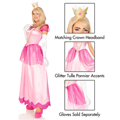 Leg Avenue Women's 2 Piece Classic Pink Princess Costume, Pink