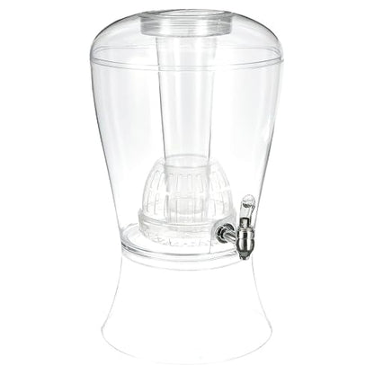 CreativeWare - Dispensador de bebidas (3 galones), No se quiebra, con infusor, Transparente, 1