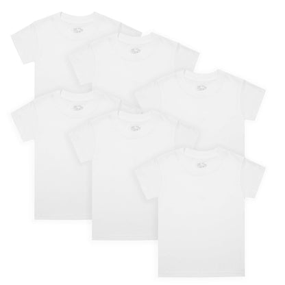 Fruit of The Loom Camisetas y Camisetas sin Mangas de algodón Eversoft Ropa Interior para Niños - Blanco - 2-3T