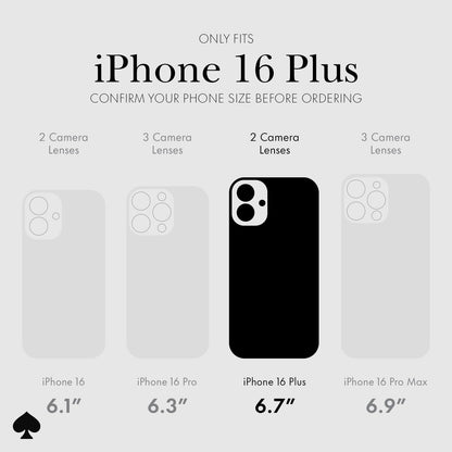 Kate Spade New York - Funda para iPhone 16 Plus, Compatible con MagSafe, diseño de Purpurina, Iridiscente
