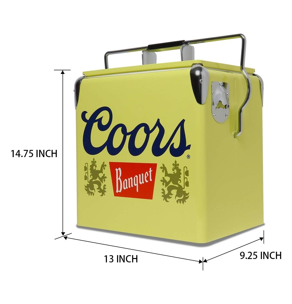 Enfriador retro para banquetes con abrebotellas de 13 L /14 cuartos de galón estilo clásico