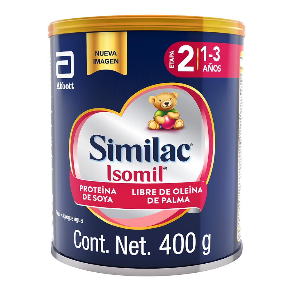 Similac Isomil Etapa 2 400gr, Fórmula Infantil no Láctea a Base de Proteína de Soya