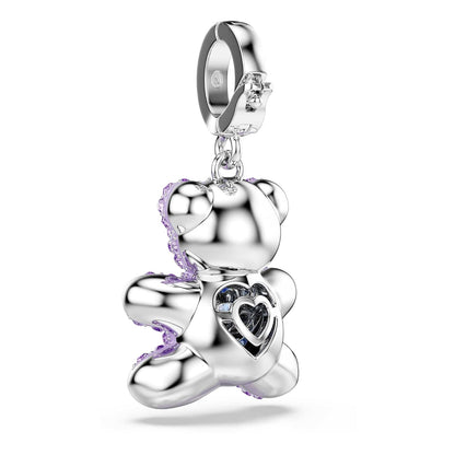 Abalorio de Swarovski Idyllia, mezcla de cortes, peluche, morado, baño de rodio