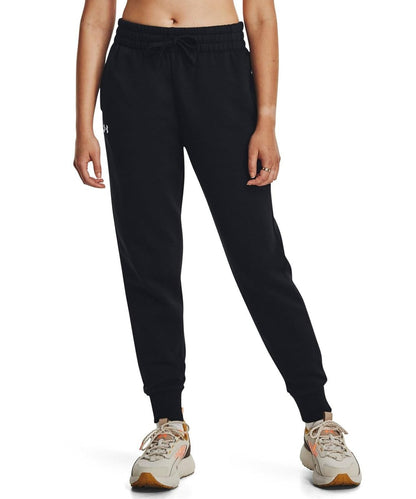 Under Armour Rival Fleece Pantalón de Chándal Mujer - (001) Negro - Blanco - G