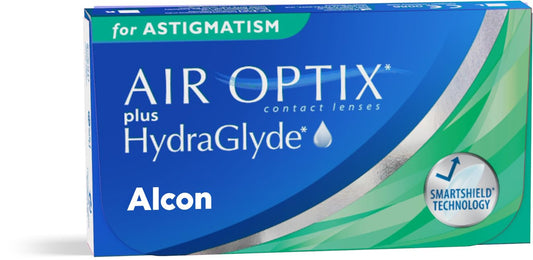 Air Optix plus HydraGlyde para Astigmatismo, 6 lentes, Dioptrías -4.5, Cylinder Axis 170, Corrección del cilindro -1.25