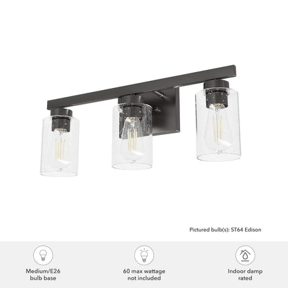 Hunter Fan, Colgante de Pared Hartland 3 Luces, Negro