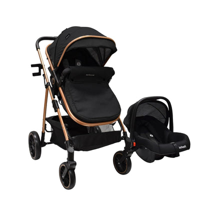 Infanti Carriola Welly Sistema de Viaje, de 0 Meses a 3 Años, Gris - Negro