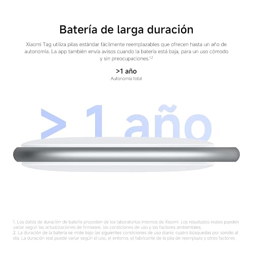 XIAOMI Smart Tag, Compatible con Apple y Google Android, Pack de 4 | 10g, Compatible con Apple Find My y Android Find Hub, batería con más de 1 año de autonomía, Protección de privacidad, IP67