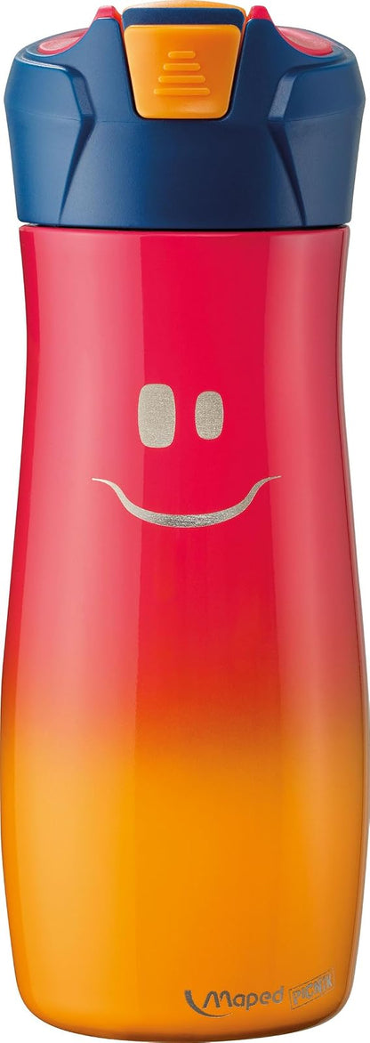 Maped Picnik - Botella de agua, acero inoxidable, 580 ml, Rosa