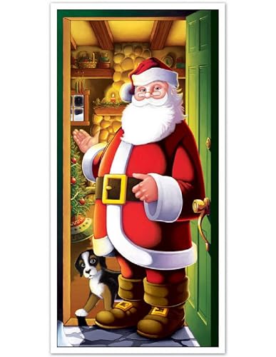 Beistle - Funda para puerta de Papá Noel 20012, 30 x 5 pulgadas