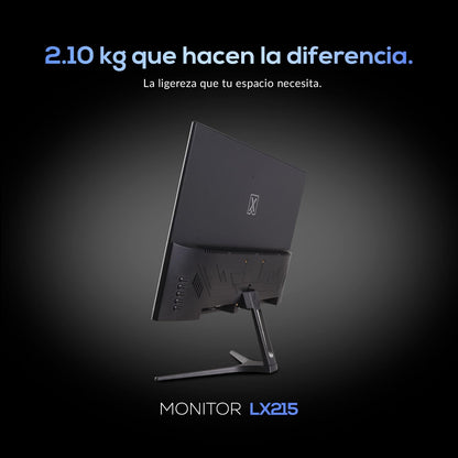 Monitor Lanix LX215 21.5 Pulgadas, 1920x1080 Full HD, Panel VA, HDMI, DisplayPort, Montaje VESA 75x75mm, 100Hz