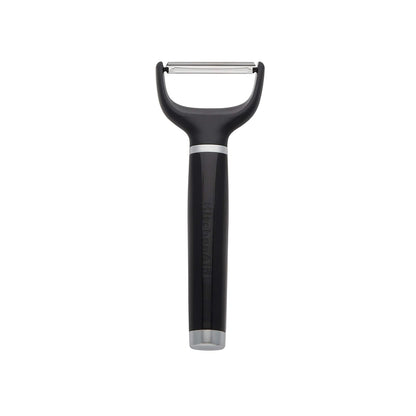 KitchenAid Pelador en Y con mango ergonómico y hoja de un solo filo, apto para lavaplatos con cubierta protectora