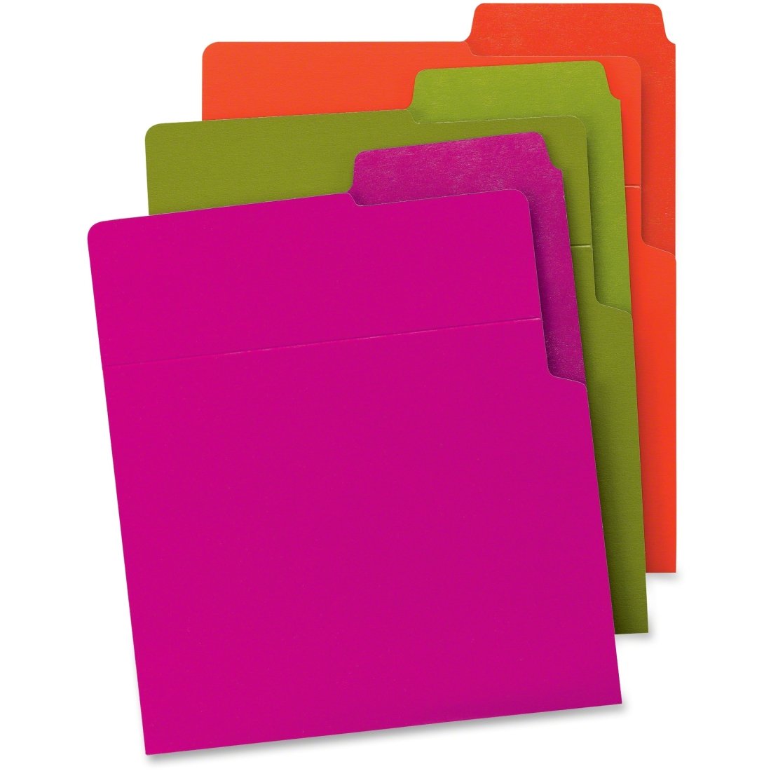 Smead Organized Up Carpeta de archivos pesada, pestañas dobles, tamaño carta, 6 por paquete, Bright Tones, Carta