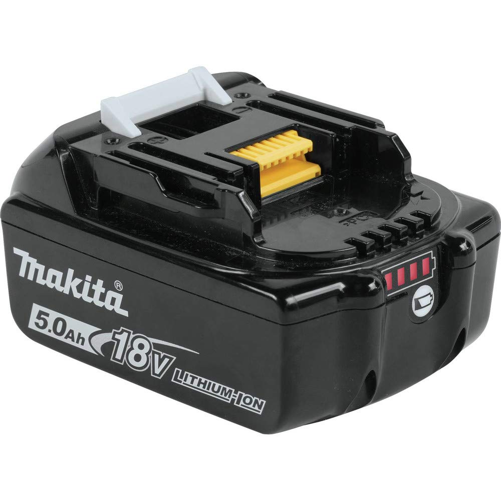 Makita BL1850B-2 18V LXT batería de iones de litio 5.0Ah, 2/paquete, negro | Hasta un 65% más de tiempo de ejecución, tiempo de carga de 45 minutos, carcasa resistente a impactos