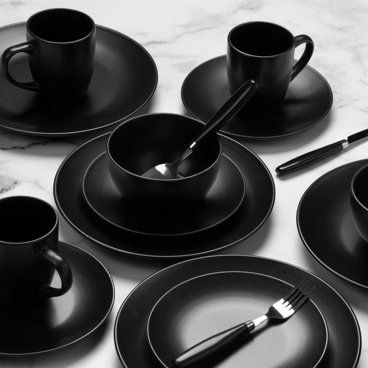 Le Bonne Table by Crown Baccara - Juego de 4 Platos Hondos, Bowls o Cuencos de Cerámica