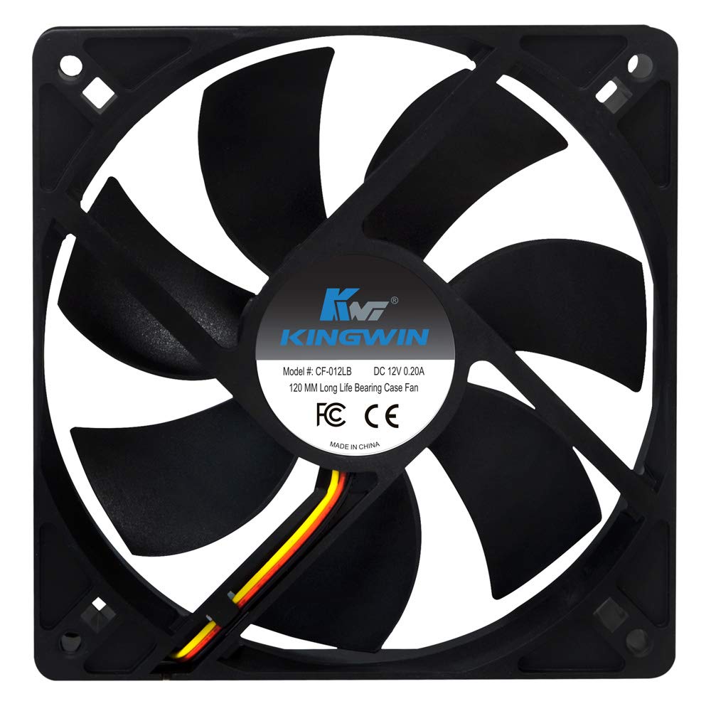 KingWin 120 x 120 mm Long Life Bearing Case Fan CF-012LB Black