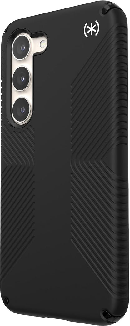 Speck Presidio 2 Grip - Funda para Samsung Galaxy S23, protección contra caídas y cámaras, Agarre Seguro Suave al Tacto, Compatible con Carga inalámbrica, Amortiguador, Funda para Galaxy S23, Color