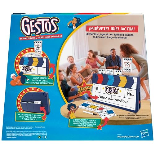 Hasbro Gaming Gestos Juego de Charadas con Cronómetro 8 Años