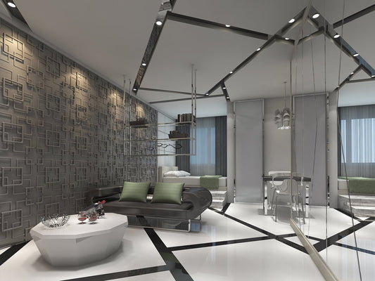Contempo Living 3D-Rex Panel 3D de Pared, 27 pies cuadrados (2.5 metros cuadrados), Blanco