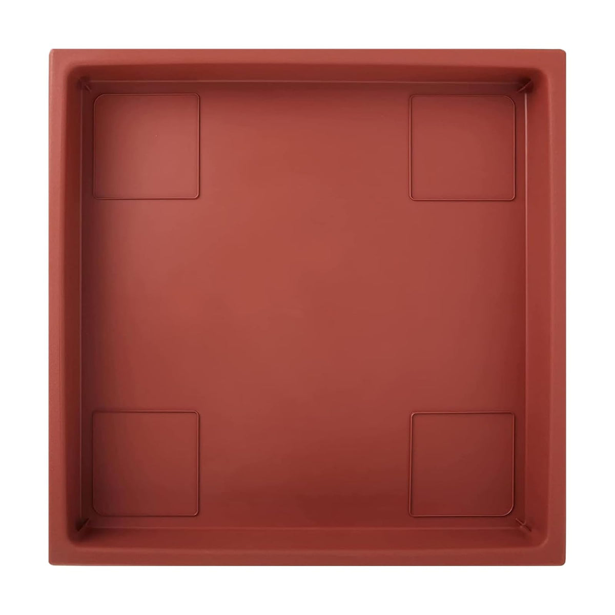 The HC Companies - Platillo Cuadrado para Plantas - Bandejas de plástico duraderas para Plantas, Elegante Bandeja Cuadrada para Drenaje de Agua, platillo Resistente a los Rayos UV para Uso en