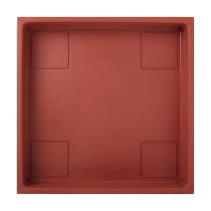 The HC Companies - Platillo Cuadrado para Plantas - Bandejas de plástico duraderas para Plantas, Elegante Bandeja Cuadrada para Drenaje de Agua, platillo Resistente a los Rayos UV para Uso en
