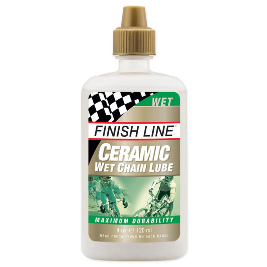 Finish Line Ceramic Wet Lubricante Cadena de Bicicleta, 4 oz / 120 mL, 118,29 ml