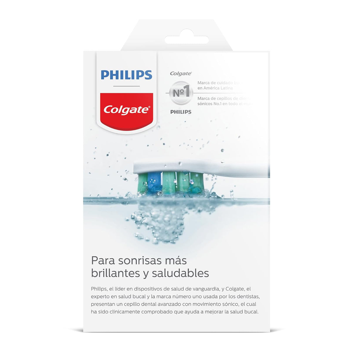 Philips Colgate Cepillo Dental Eléctrico SonicPro 10 con 4 Repuestos | Remueve 200% Más Placa, 31.000 Movimientos por Minuto, Cuidado Suave y Efectivo, 1 Modo de Cepillado: Clean