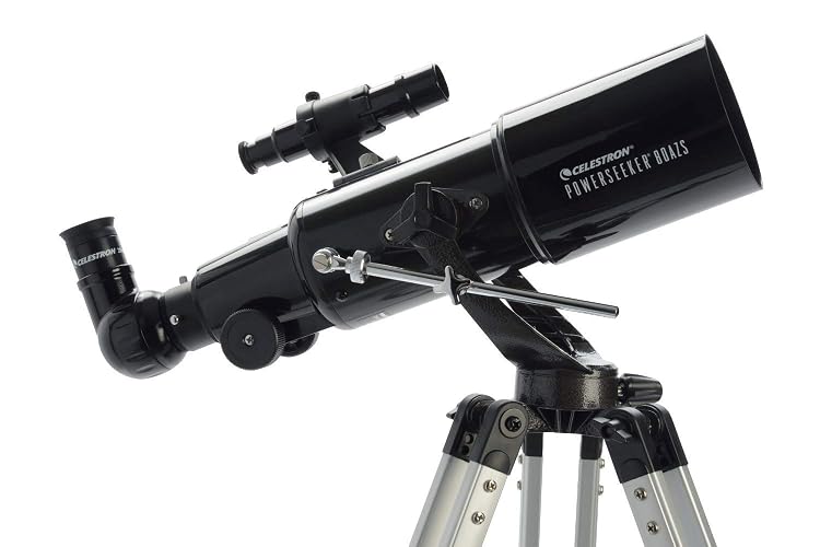 Celestron - PowerSeeker 80AZS Telescope - Manual Alt-Azimuth Telescope for Beginners - Compact and Portable - Bonus Astronomy Software Package - 80mm Aperture