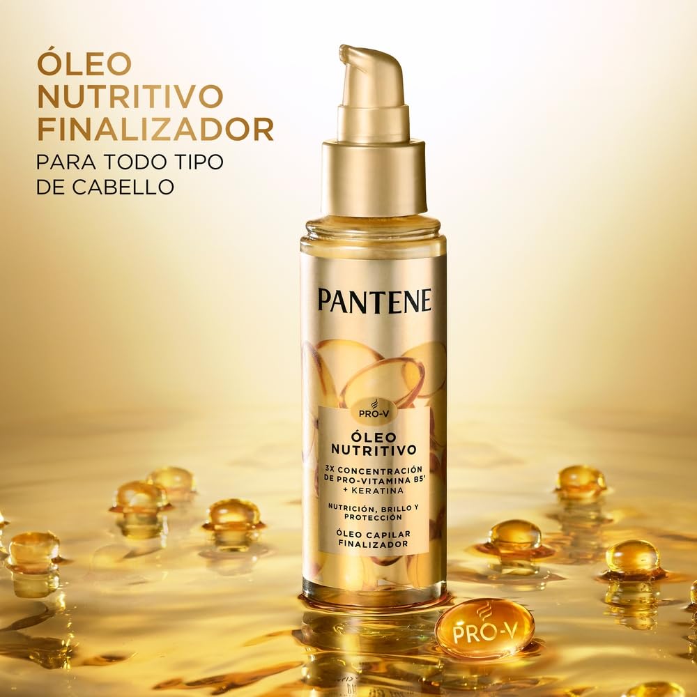 Pantene Aceite Para Cabello Nutre, Protege, Da Brillo Y Antifrizz Con Provitamina B5 95 ml