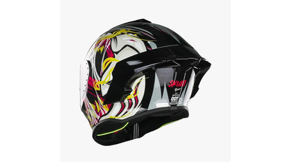 KOV Casco Buster SKUALO Negro Integral para Moto Certificado Dot