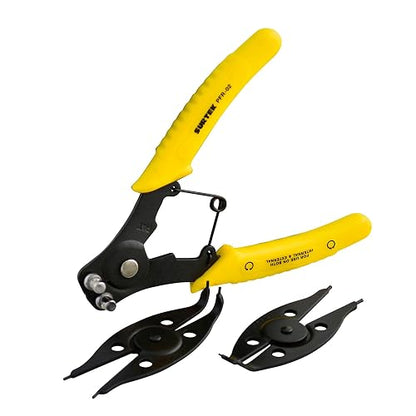 Surtek PFR02 Pinza para anillos de retención con cabeza intercambiable, 3 piezas
