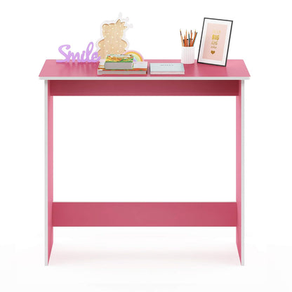Furinno Mesa de Estudio Simplista, Rosa, 39.4 cm x 80 cm x 75.4 cm