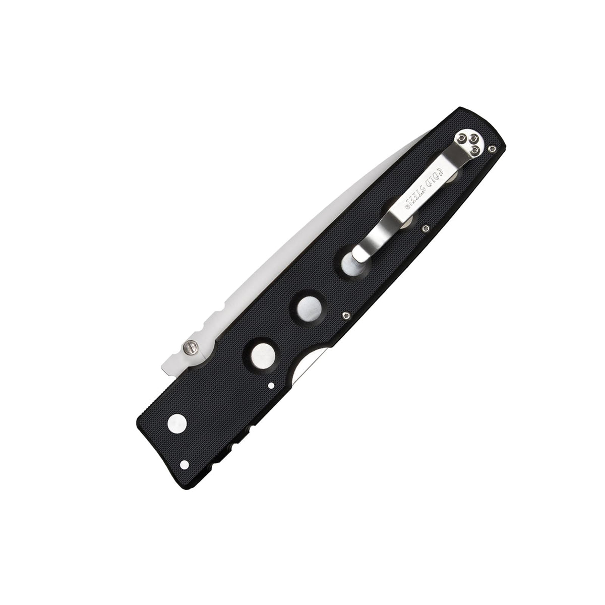 Cold Steel Hold out S35VN - Cuchilla Lisa de 18,24 cm, Mango G-10, Bolsillo de Transporte Diario, Cuchillo Plegable con Bloqueo de Triple Anuncio, Clip de Bolsillo