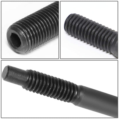 DNA Motoring Juego de Tuercas de Cabeza Cilíndrica LEPOW-015, 12 Puntos, para Chevy LS1, LS3, LS6, L98, Negro